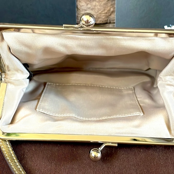 Gold Lurex Coach Signature Evening Bag - Picture 3 of 4